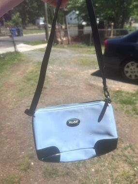 Mudd Light Blue Crossbody with Black Trim and Strap